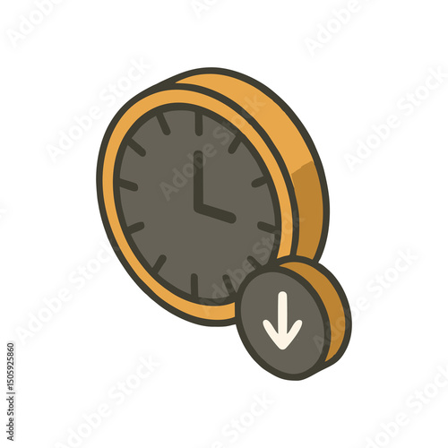 down time flat icon