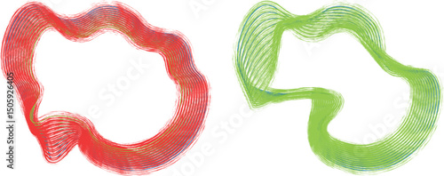 "Whimsical Abstract Doodle Sticker Set: Cute Vector Shapes for Autistic Spectrum Kids Featuring Hand-Drawn Hearts, Clouds, Crowns, Bubbles, Rainbows, and Cactus Designs