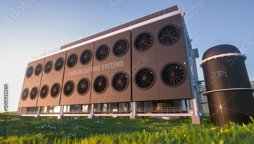 industrial carbon capture facility to reduce the CO2