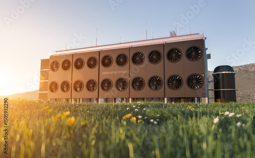 industrial carbon capture facility to reduce the CO2