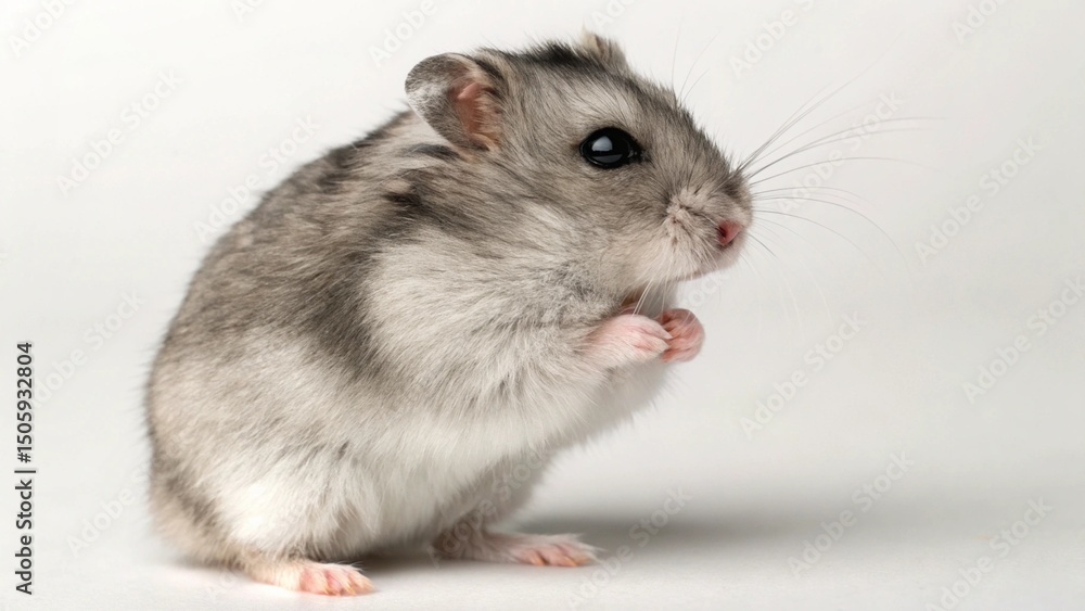 Dwarf Hamster on studio background Dwarf Hamster on studio background