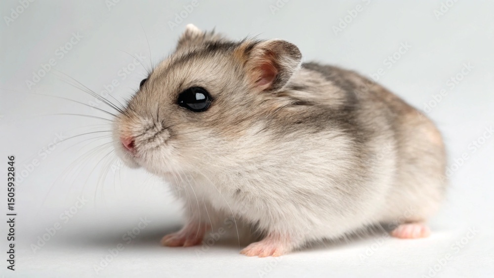 Dwarf Hamster on studio background Dwarf Hamster on studio background