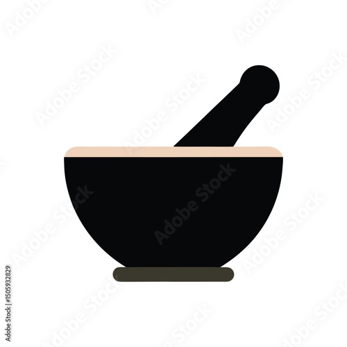 mortar and pestle vector