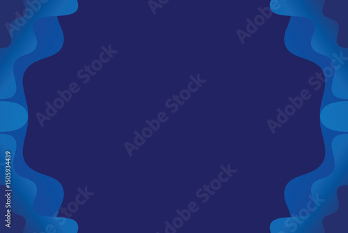 Abstract blue background. Modern simple blue geometric design. Minimal shapes. Suit for booklet, brochure, banner, poster, website, flyer, cover, corporate, backdrop. Vector illustration