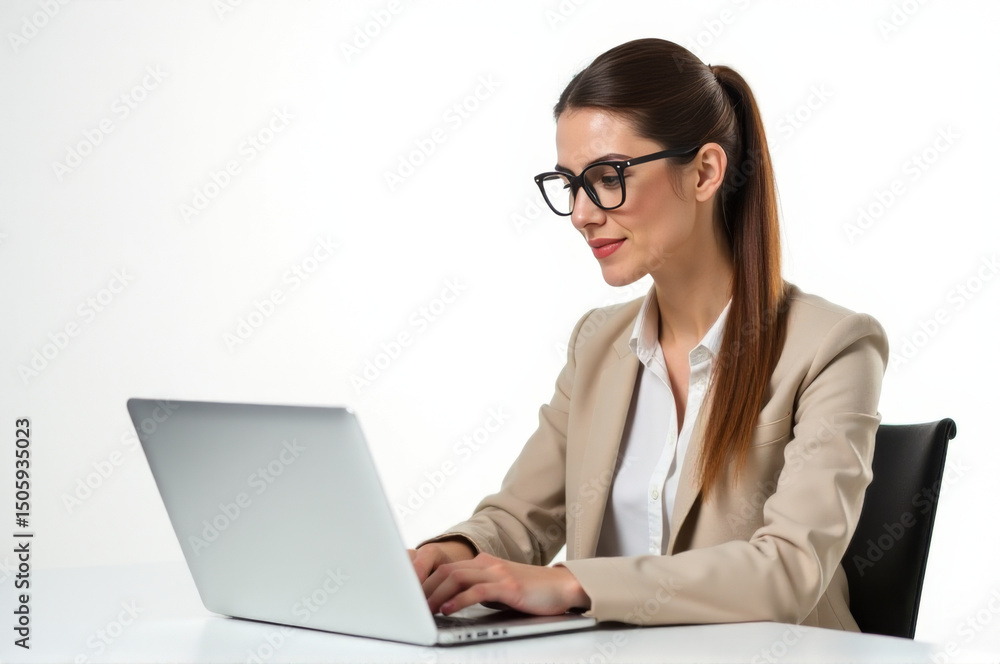 A person typing away on their laptop in a home or office setting A person typing away on their laptop in a home or office setting