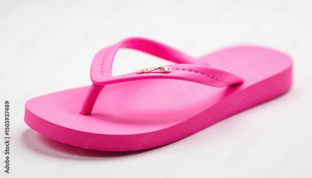 Pink flip-flop isolated against white backdrop Close-up view , pink, fashion, item Pink flip-flop isolated against white backdrop Close-up view , pink, fashion, item
