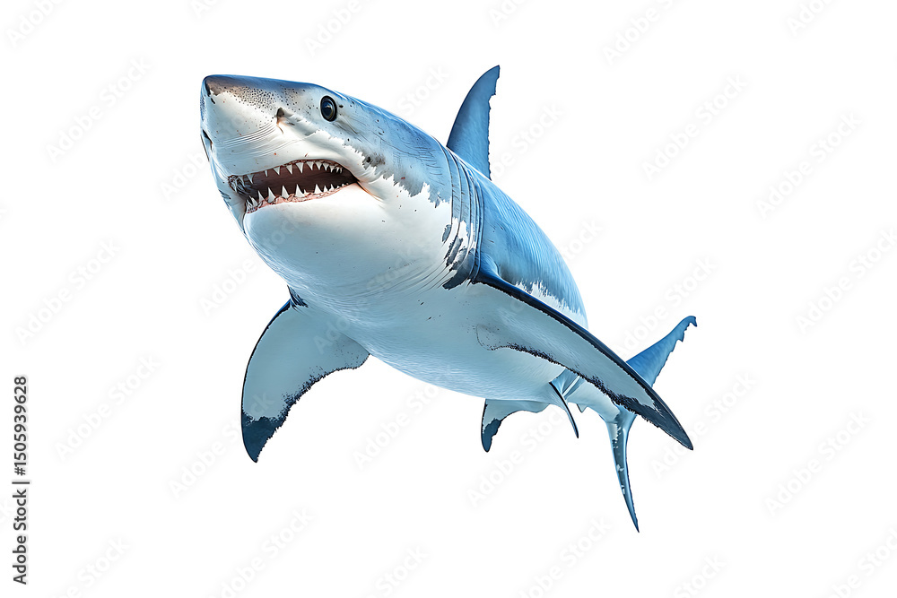 Fototapeta premium Shark isolated on transparent background