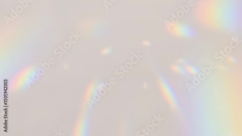 幻想的に広がる虹のプリズム光