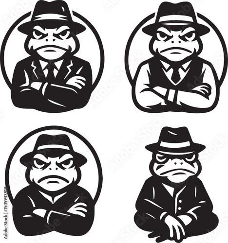 Frog Mafia Gangster in Suits and Fedoras