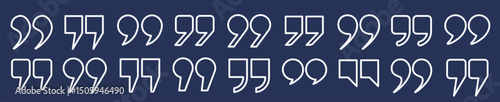 Photos A set of quotation mark outlines