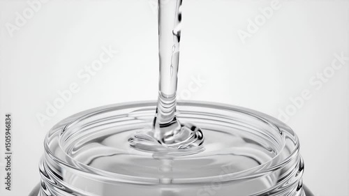 透明感あふれる透明な美容ジェルのしっとりとした粘度表現