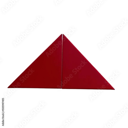 Red triangles geometric shapes design, modern abstract art, contemporary minimalist style, simple form illustration