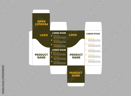 Packaging Template Design Product Brown With Logo Brand Name Product Vector Illustration