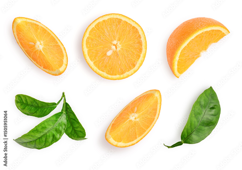 Fototapeta premium Orange slice isolated on white