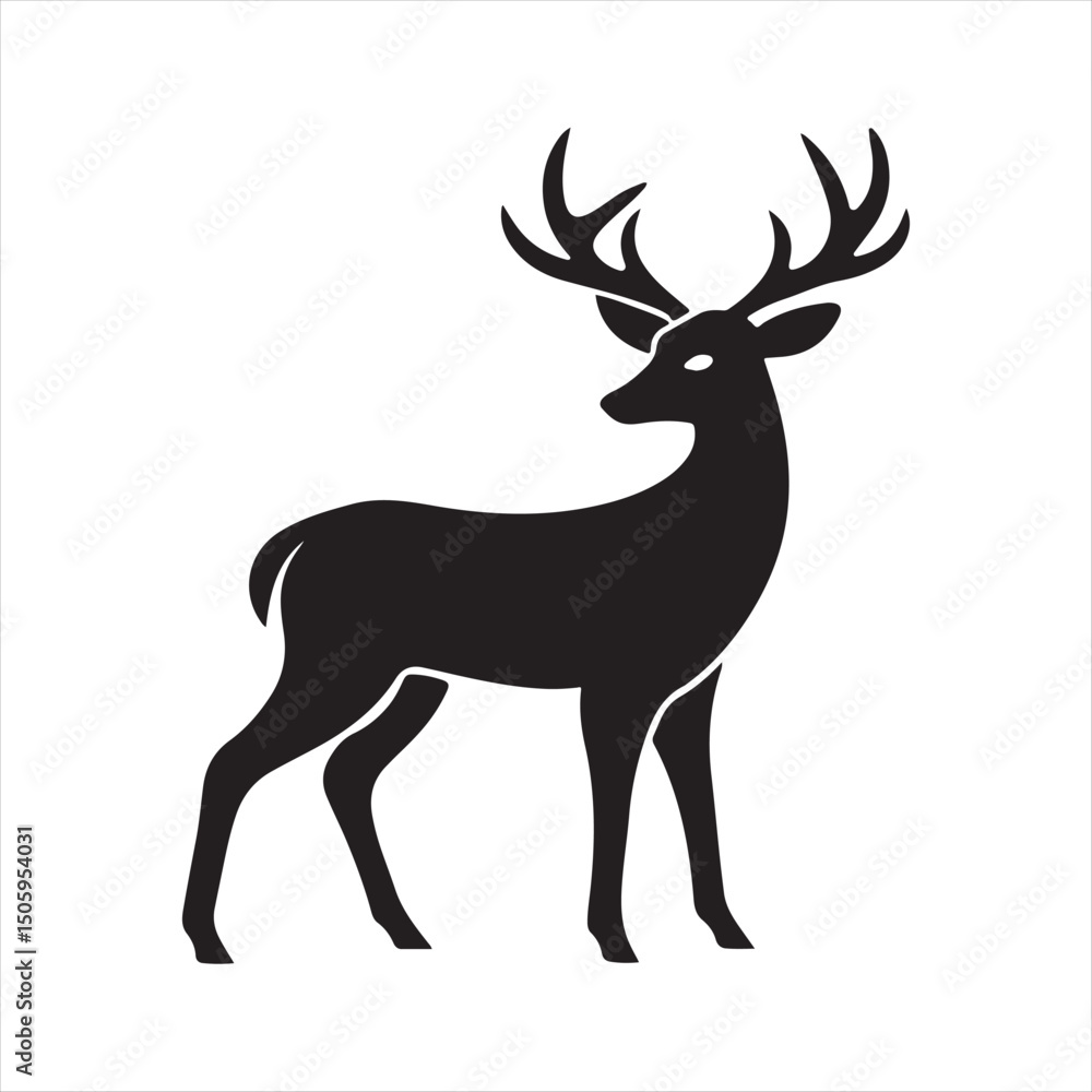 white tailed deer silhouette vector white tailed deer silhouette vector