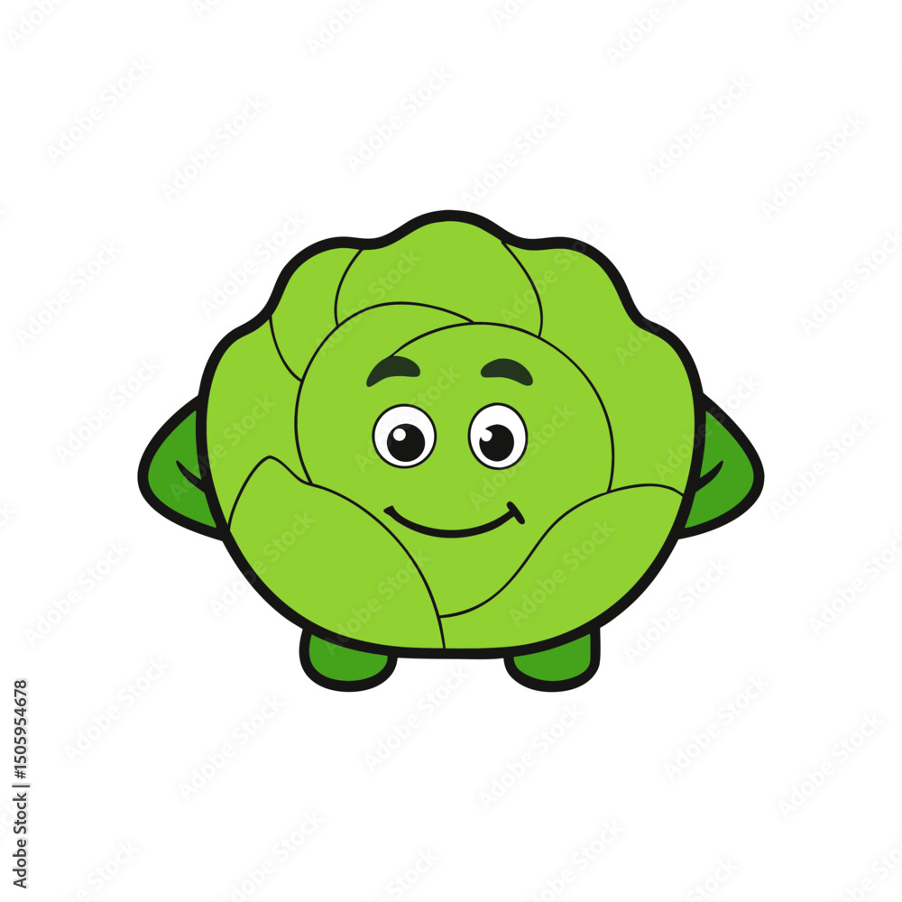 Obraz premium Brussels Sprout cartoon vector