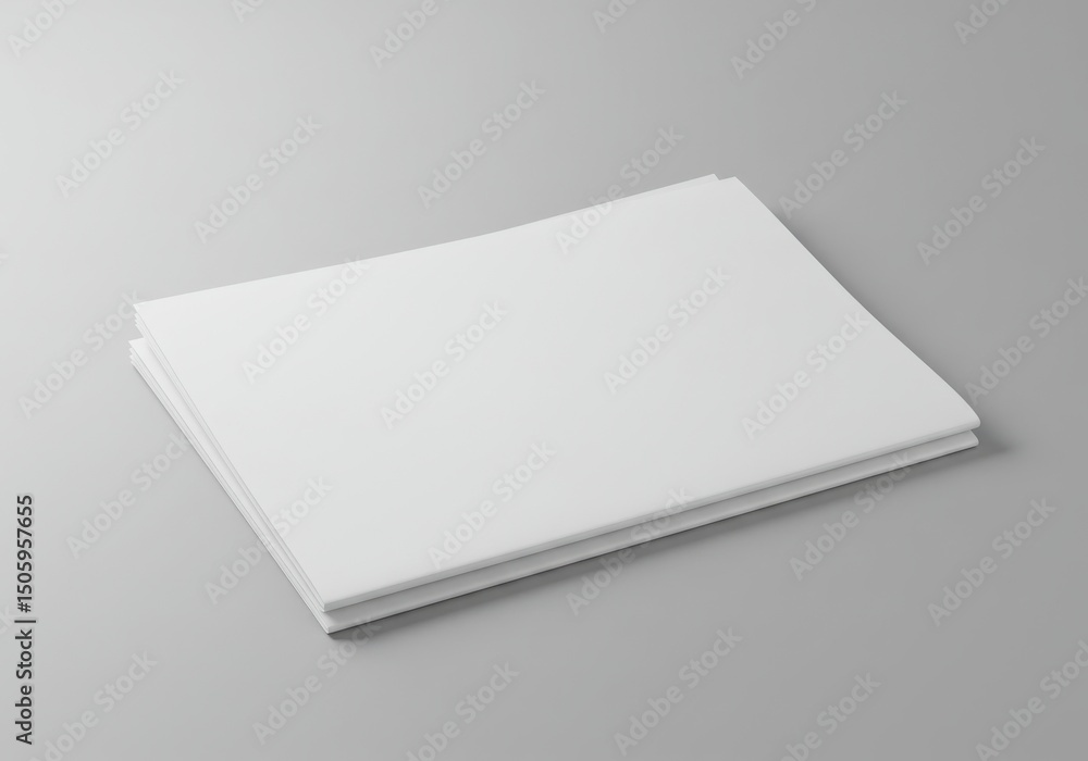 White paper stack mockup for design presentation White paper stack mockup for design presentation