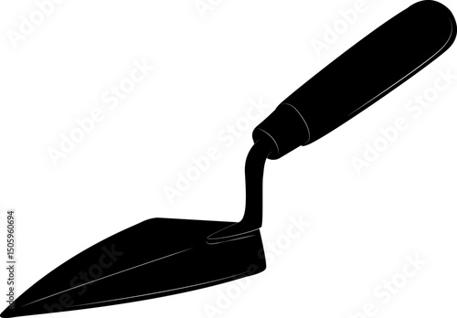 Trowel. Hand held construction tool with a triangular or rectangular metal blade. Application, distribution and leveling of mortars. Finishing and plastering work. Construction and repair.