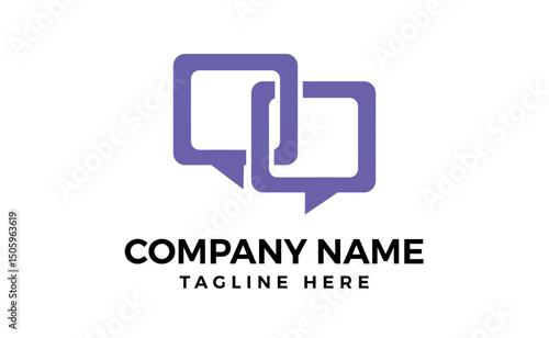 Communication logo design template.