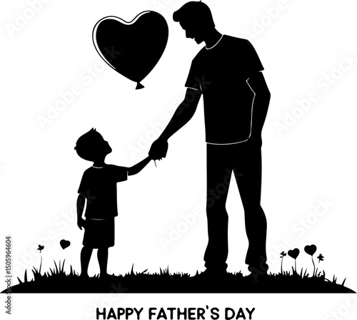  Father and Children Silhouettes Bundle vector design