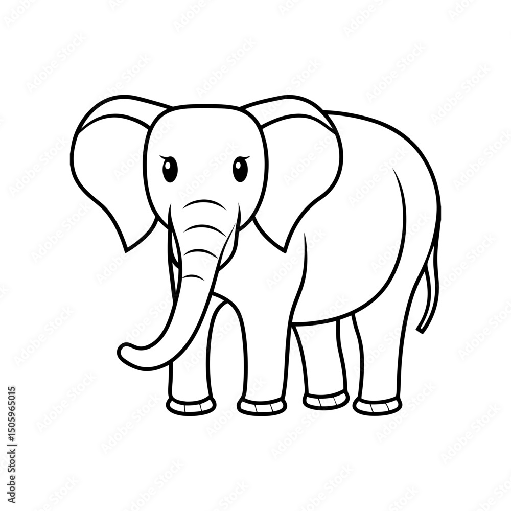 create a beautiful elephant outline vector illustrator create a beautiful elephant outline vector illustrator
