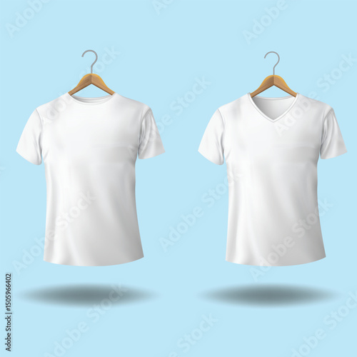 White men's classic t-shirt front and back