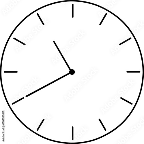 line art clock