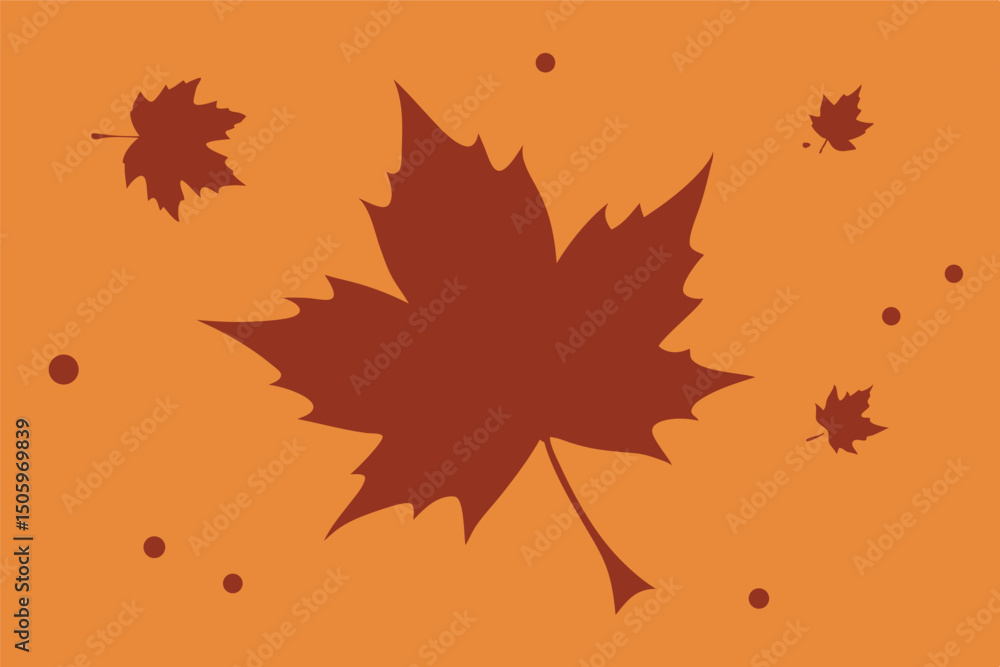 Obraz premium Vibrant autumn maple leaves create a beautiful nature pattern with orange and yellow foliage