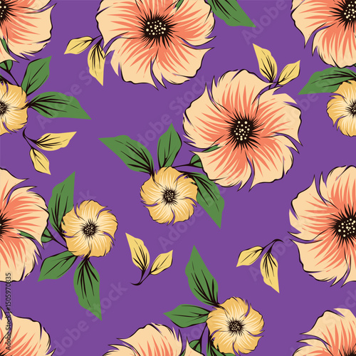 vintage floral seamless pattern. Rich with nostalgia and classic elegance, this pattern evokes the charm of a bygone era for print and textile