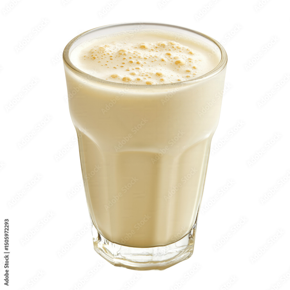 Traditional Lassi with Foam in a Glass Traditional Lassi with Foam in a Glass
