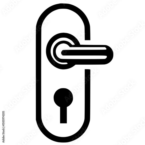 Door handle silhouette