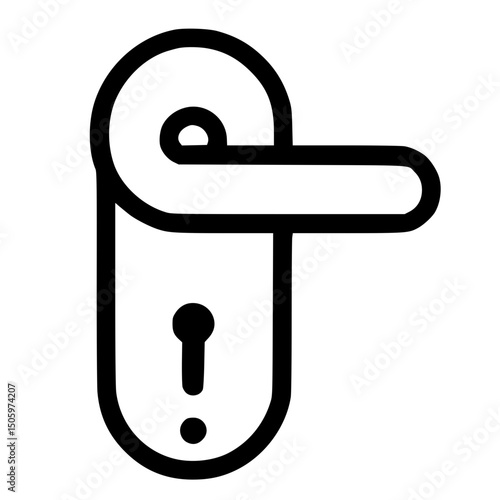 Door handle silhouette