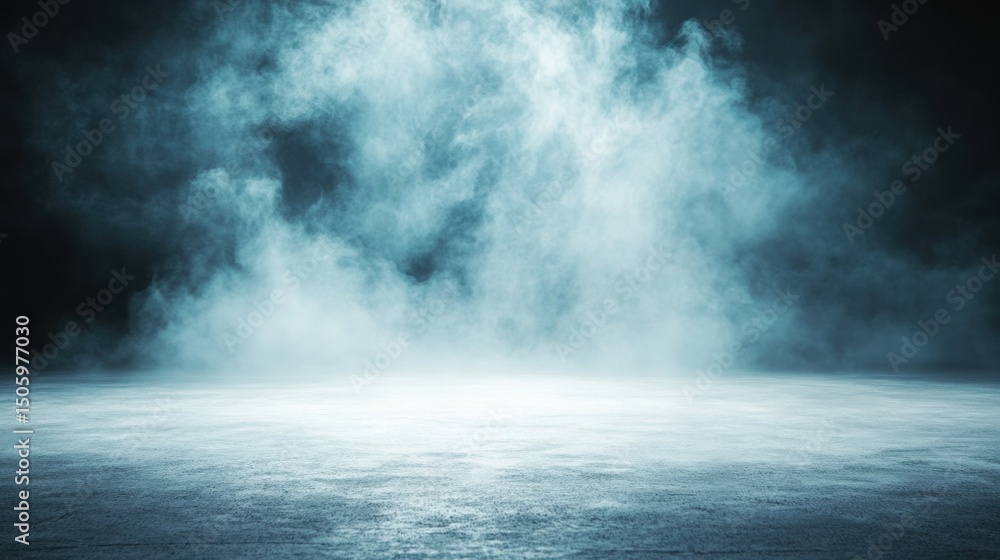 Soft mist fills the air, surrounding a smooth surface, enhancing the ambiance with a tranquil yet enigmatic quality during nighttime Soft mist fills the air, surrounding a smooth surface, enhancing the ambiance with a tranquil yet enigmatic quality during nighttime