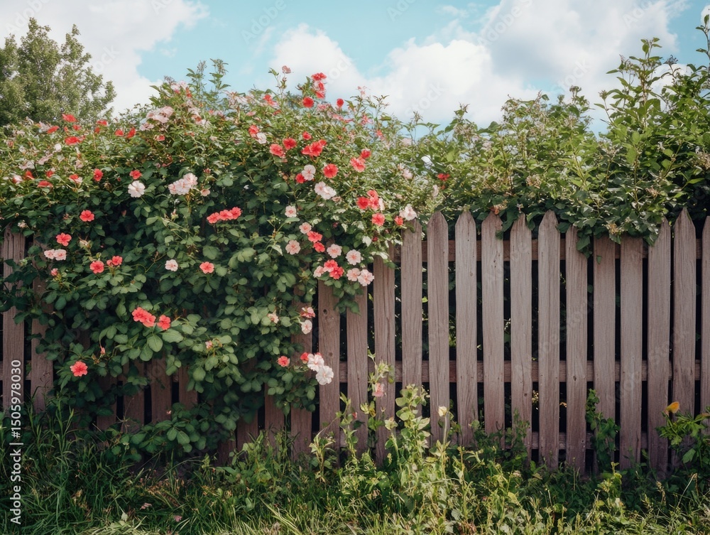 Fototapeta premium Floral fence