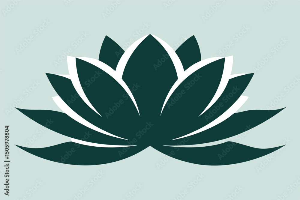 Fototapeta premium Vector illustration of an abstract green leaf design, symbolizing nature's beauty and floral elements