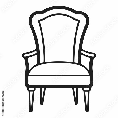 armchair isolated on white background