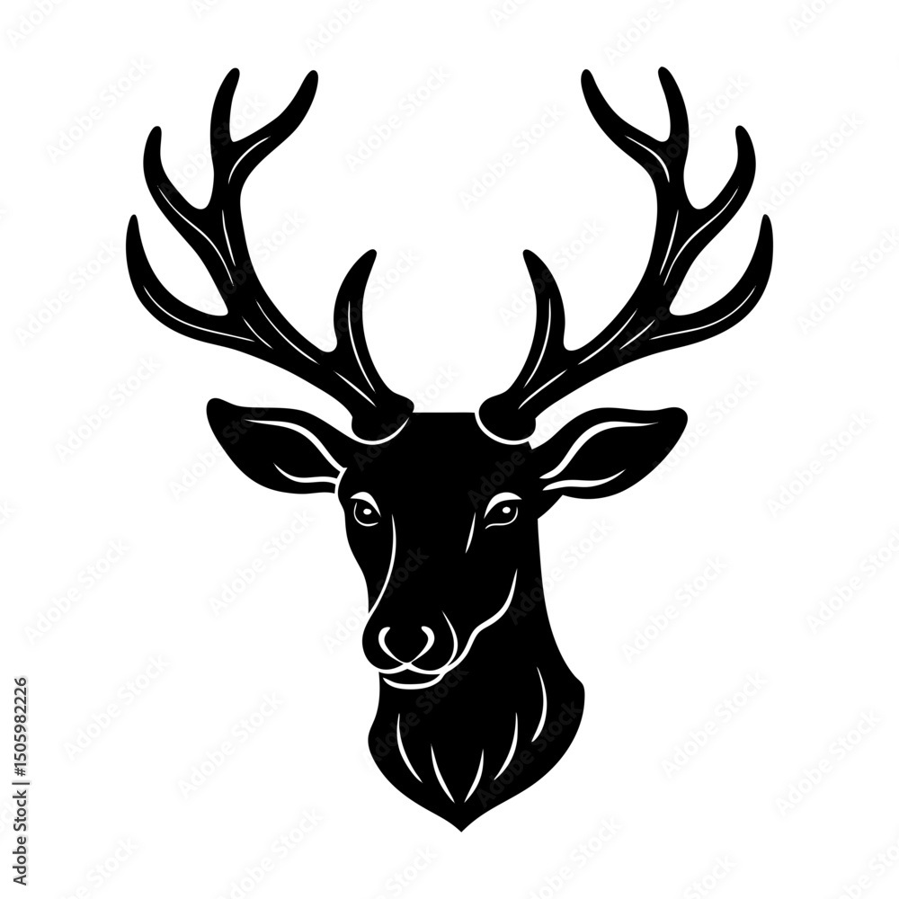 Reindeer Head Silhouette vector Reindeer Head Silhouette vector