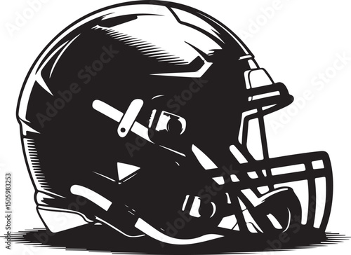 American gridiron football helmet flat icon for apps and sports websites