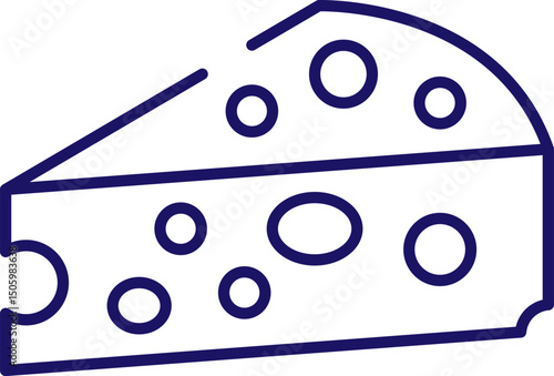 Cheese Isolated Symbol for Web Sites, Books, Cards, Apps