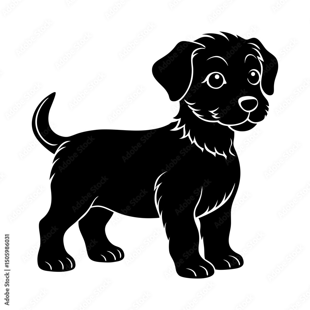 Obraz premium Puppy Silhouette vector