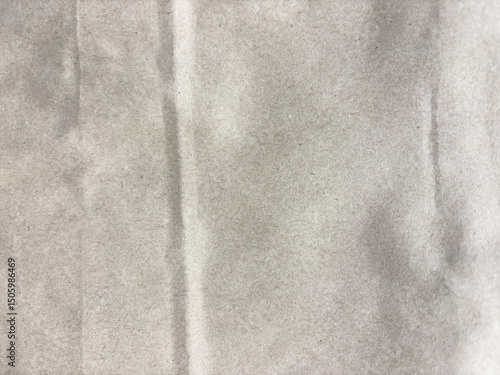 Gray Wrinkled Paper Texture Close-Up Background