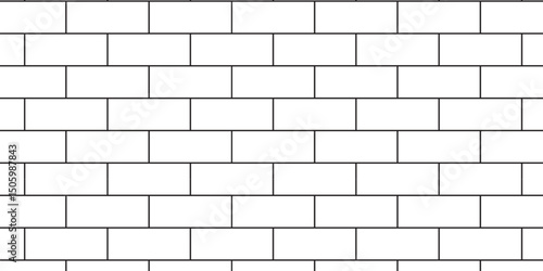 white brick wall texture and solid bricks seamless pattern background.	