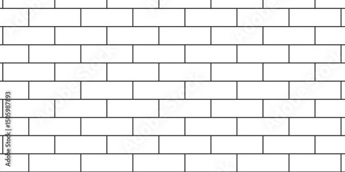 white brick wall texture and solid bricks seamless pattern background.	