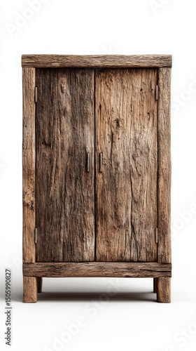 Rustic Wooden Cabinet With Natural Texture and Sturdy Design in a Minimalist ...