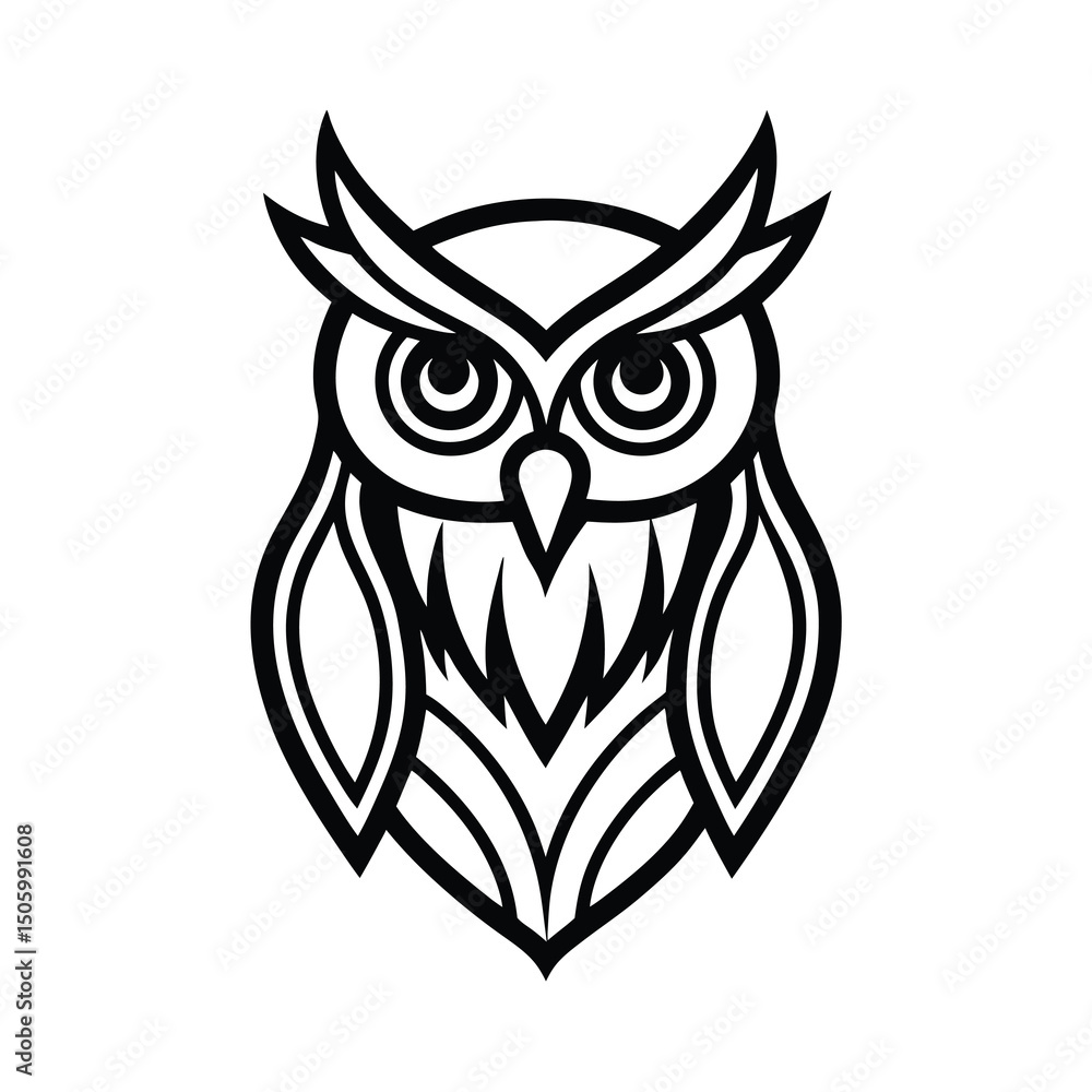 Fototapeta premium owl on a white background
