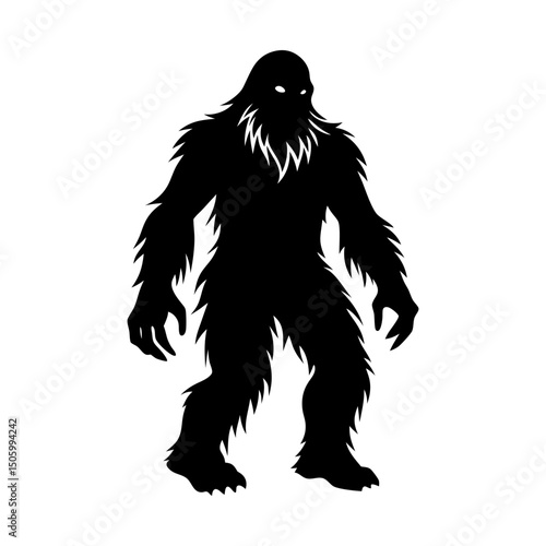 Bigfoot Silhouette v ector