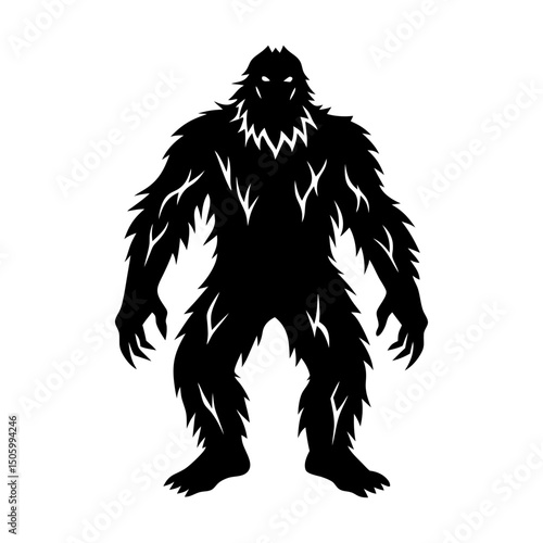 Bigfoot Silhouette v ector