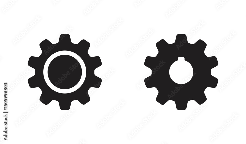 Settings interface icons. Linear style control panel elements for UI/UX design. Adjustable gears, sliders, and toggles for digital customization. Clean vector illustration. Settings interface icons. Linear style control panel elements for UI/UX design. Adjustable gears, sliders, and toggles for digital customization. Clean vector illustration.