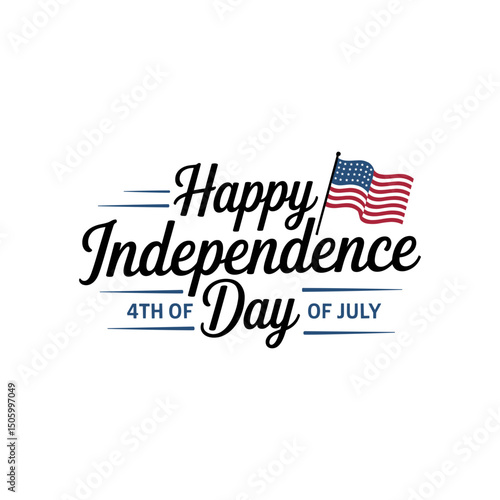 Happy Independence Day 4th of July USA Flag Celebration Vector