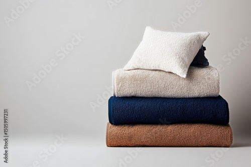 Cozy Towels and Natural Decor Create a Serene Atmosphere for Relaxation and S...
